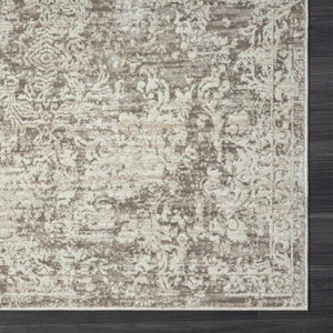 HomeRoots 9' Gray Abstract Distressed Area Rug - Contemporary Elegance with High-Low Texture for Modern Spaces 9' X 12' 515957