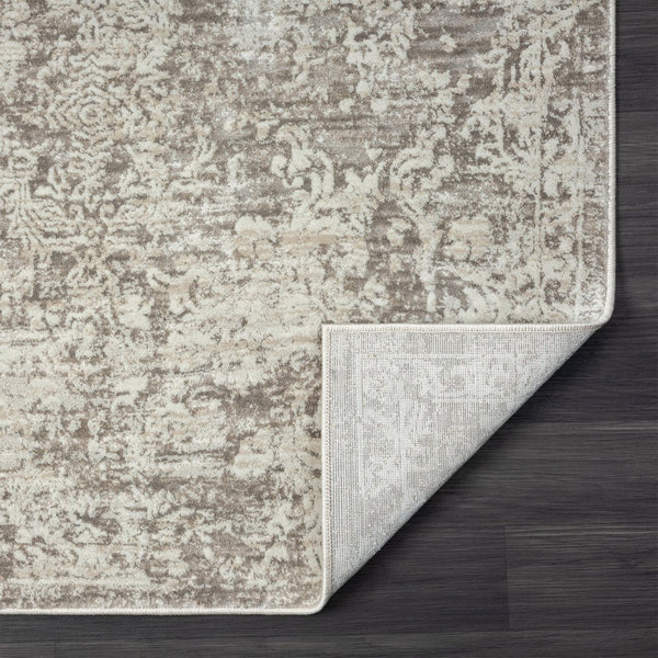 HomeRoots 9' Gray Abstract Distressed Area Rug - Contemporary Elegance with High-Low Texture for Modern Spaces 9' X 12' 515957