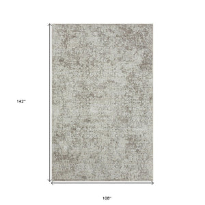 HomeRoots 9' Gray Abstract Distressed Area Rug - Contemporary Elegance with High-Low Texture for Modern Spaces 9' X 12' 515957