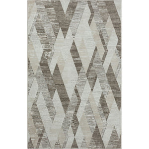 HomeRoots 9' Gray Geometric Area Rug – Modern Design for Living Spaces, Easy to Maintain, and Versatile Style 9' X 12' 515965
