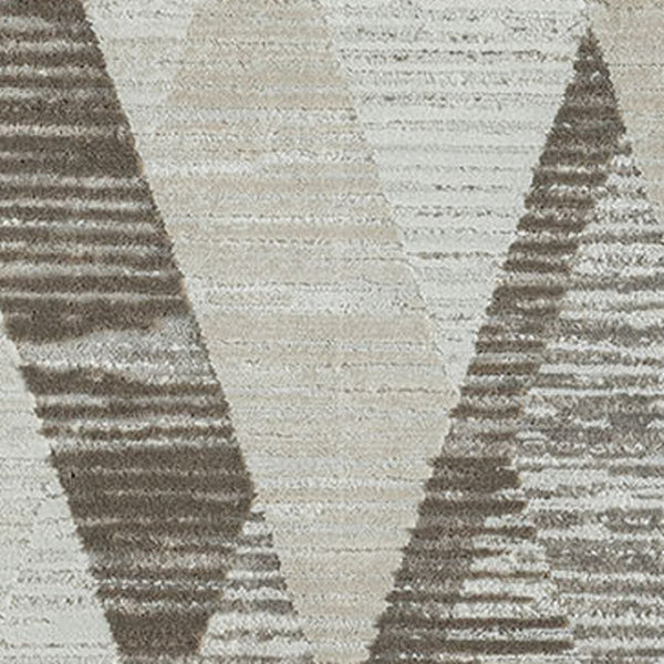 HomeRoots 9' Gray Geometric Area Rug – Modern Design for Living Spaces, Easy to Maintain, and Versatile Style 9' X 12' 515965