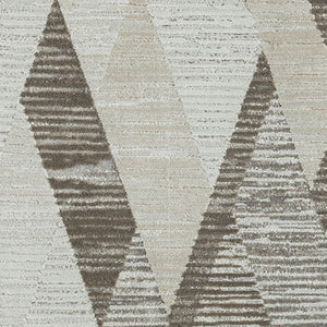 HomeRoots 9' Gray Geometric Area Rug – Modern Design for Living Spaces, Easy to Maintain, and Versatile Style 9' X 12' 515965