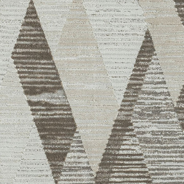 HomeRoots 9' Gray Geometric Area Rug – Modern Design for Living Spaces, Easy to Maintain, and Versatile Style 9' X 12' 515965