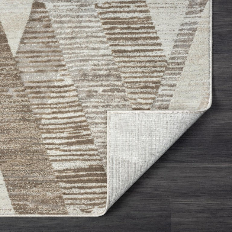 10 X 14 Gray Geometric Area Rug Machine Woven Low Pile for Living Room Decor