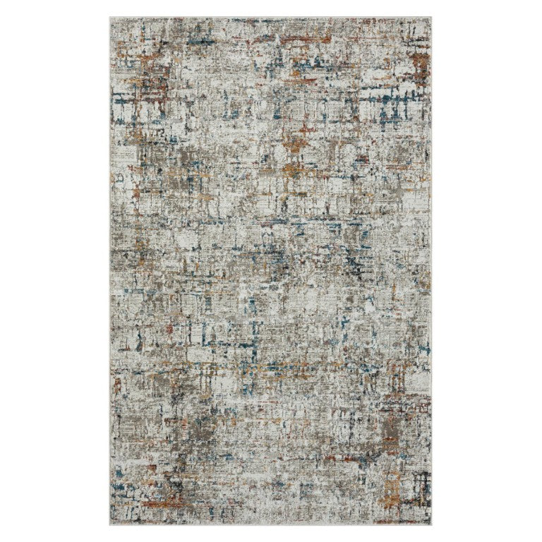HomeRoots 8 X 10 Gray Abstract Turkish Area Rug with High-low Pile for Living Rooms 515972