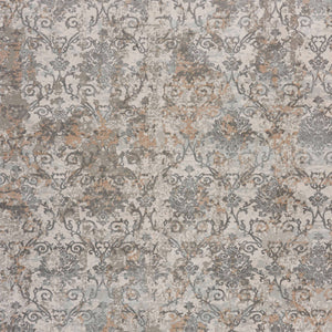 Homeroots 5' X 8' Cream Abstract Distressed Area Rug  Polyester 515986
