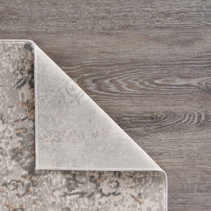 Homeroots 8' X 11' Cream Abstract Distressed Area Rug  Polyester 515987