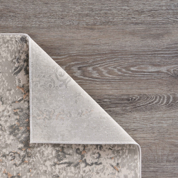 Homeroots 8' X 11' Cream Abstract Distressed Area Rug  Polyester 515987