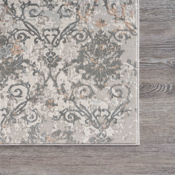 Homeroots 10' X 14' Cream Abstract Distressed Area Rug  Polyester 515988