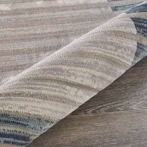 HomeRoots 5' Cream Abstract Area Rug - Elevate Your Décor with Contemporary Charm, Durability & Soft Comfort 5' X 8' 515990