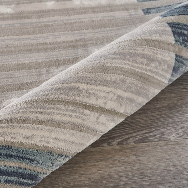 HomeRoots 5' Cream Abstract Area Rug - Elevate Your Décor with Contemporary Charm, Durability & Soft Comfort 5' X 8' 515990