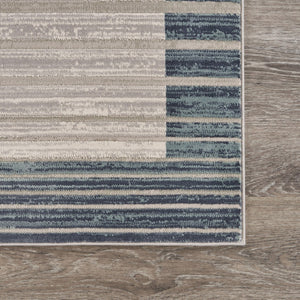 HomeRoots 5' Cream Abstract Area Rug - Elevate Your Décor with Contemporary Charm, Durability & Soft Comfort 5' X 8' 515990