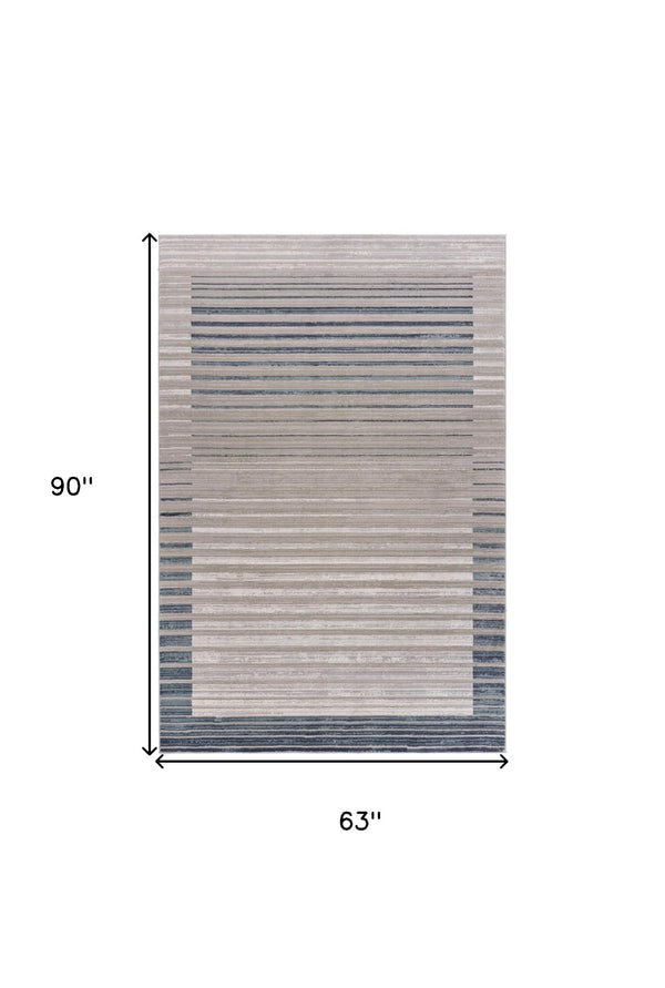 HomeRoots 5' Cream Abstract Area Rug - Elevate Your Décor with Contemporary Charm, Durability & Soft Comfort 5' X 8' 515990