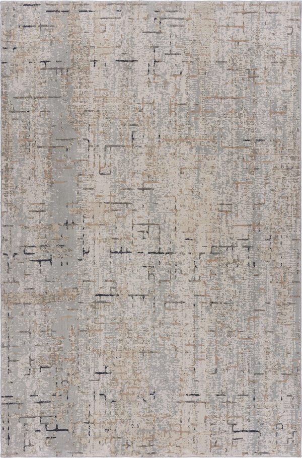Homeroots 8' X 11' Cream Abstract Area Rug  Polyester 515995