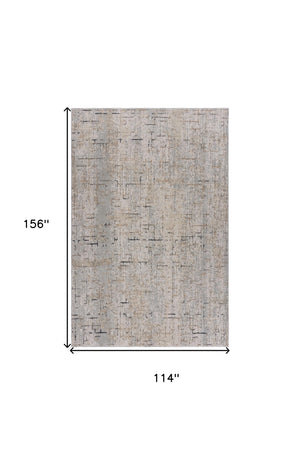 Homeroots 10' X 14' Cream Abstract Area Rug  Polyester 515996