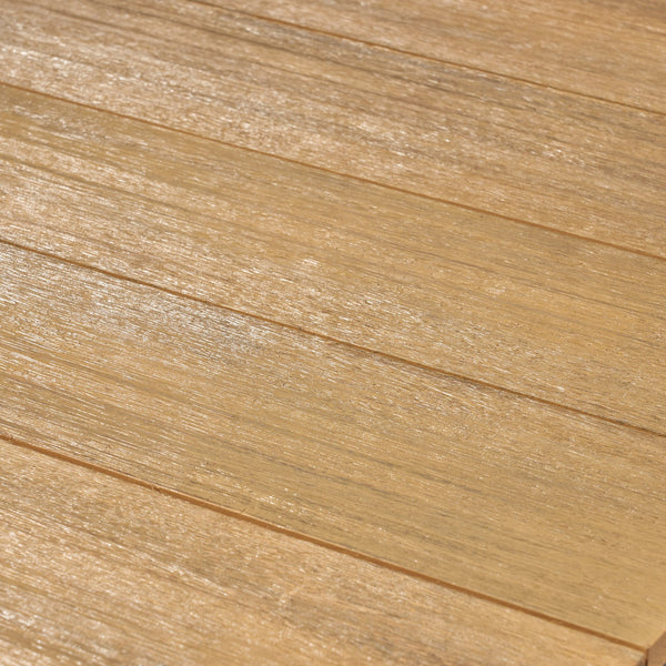 English Elm Christopher Knight Home® - WESTCOTT Eucalyptus Wood Top Dining Table with Grey Aluminum Frame Seats 6 Modern Outdoor Classic 62757.00GRY