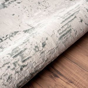 HomeRoots 5' Ivory Abstract Area Rug - Luxurious High-Low Texture for Modern Spaces, Crafted in Turkey for Quality 5' X 8' 516005