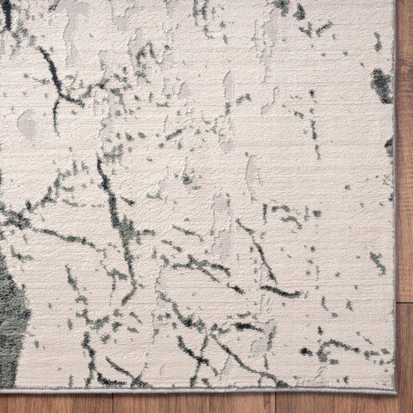 HomeRoots 5' Ivory Abstract Area Rug - Luxurious High-Low Texture for Modern Spaces, Crafted in Turkey for Quality 5' X 8' 516005