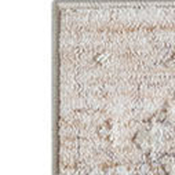HomeRoots 4' Gray Botanical Area Rug - Timeless Floral Design with Soft High-Low Texture for Elegant Spaces 5' X 8' 516008