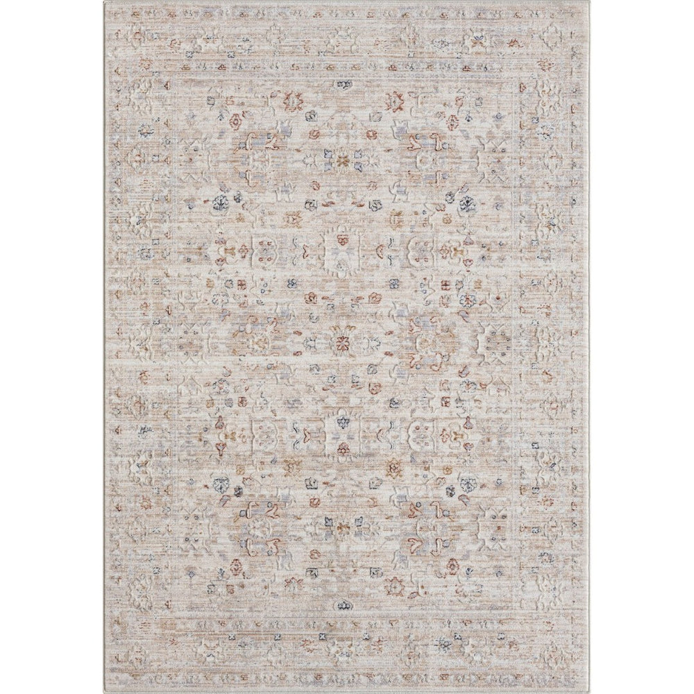 HomeRoots 4' Beige Botanical Area Rug - Elegant Soft Touch, Luxurious Texture for Living Room & Bedroom Decor 9' X 12' 516014