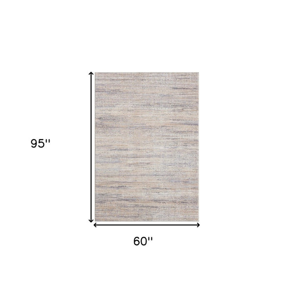 HomeRoots 4' Gray Floral Area Rug – Timeless Elegance and Cozy Comfort for Living Rooms and Bedrooms Decor 5' X 8' 516020