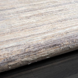 HomeRoots 4' Beige and Gray Striped Area Rug - Stylish, Durable, Stain-Resistant Design for High-Traffic Areas 5' X 8' 516024