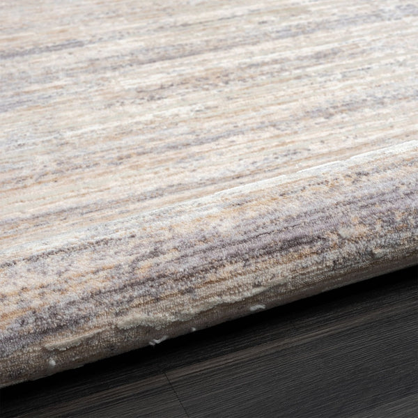 HomeRoots 4' Beige and Gray Striped Area Rug - Stylish, Durable, Stain-Resistant Design for High-Traffic Areas 8' X 10' 516025