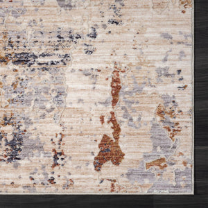 HomeRoots 4' Beige Abstract Area Rug - Turkish-Made Elegance for Living Rooms, Bedrooms, and Entryways 5' X 8' 516032