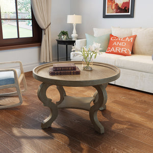 English Elm Christopher Knight Home® - COFFEE Table with Sleek Mid-Century Modern Design, Durable MDF Construction, 37.5" Round Surface Natural 61319.00