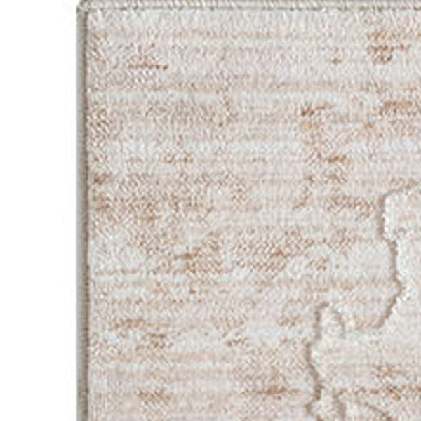 HomeRoots 4' Beige Abstract Area Rug - Turkish-Made Elegance for Living Rooms, Bedrooms, and Entryways 8' X 10' 516041