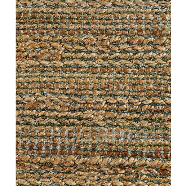 Homeroots 5' X 8' Green Abstract Hand Woven Non Skid Area Rug Natural,Smoke Green Jute 516052