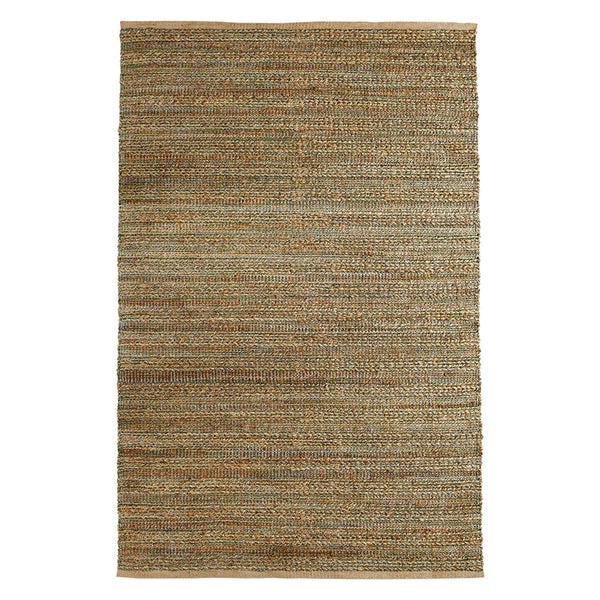 Homeroots 8' X 10' Green Abstract Hand Woven Non Skid Area Rug Natural,Smoke Green Jute 516053