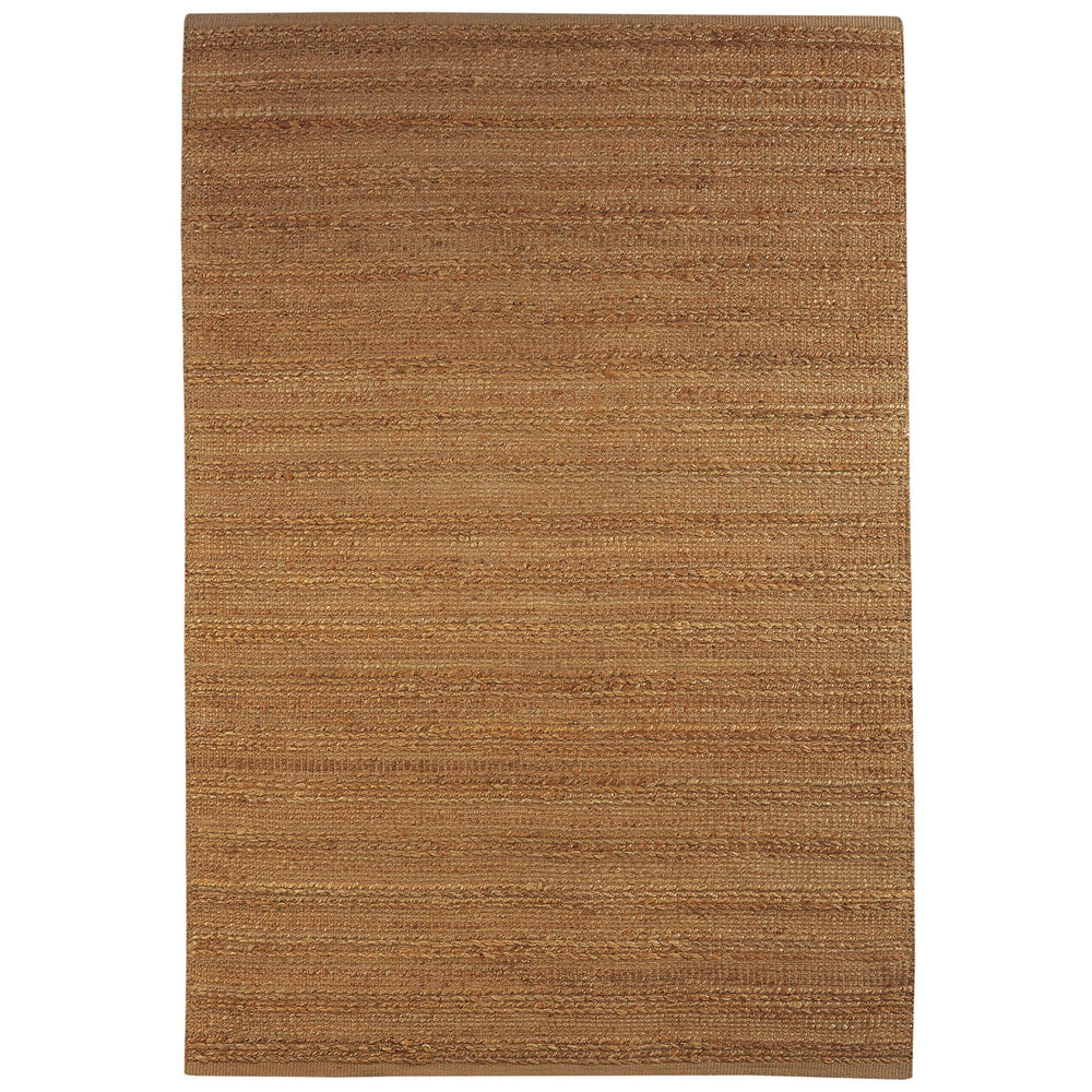 Homeroots 5' X 8' Beige Hand Woven Non Skid Area Rug Natural Jute 516054