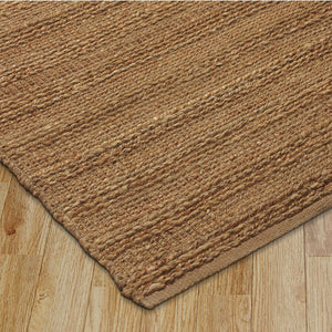 Homeroots 8' X 10' Beige Hand Woven Non Skid Area Rug Natural Jute 516055