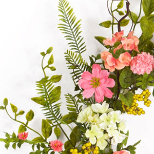 Homeroots 27" Pink And Green Spring Berry Artificial Wreath  Polyester 516079