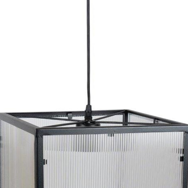 Homeroots Lantern Metal Ceiling Light With Clear Shades   516118