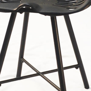 Homeroots 18" Black Iron Backless Bar Chair   516126