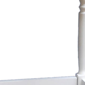 Homeroots 29" Natural And Antiqued White Solid Wood Backless Bar Height Bar Chair   516145