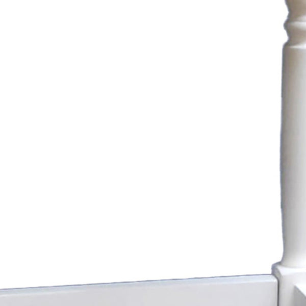 Homeroots 29" Natural And Antiqued White Solid Wood Backless Bar Height Bar Chair   516145