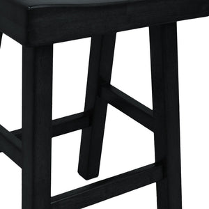 Homeroots 25" Solid Wood Backless Counter Height Bar Chair   516166