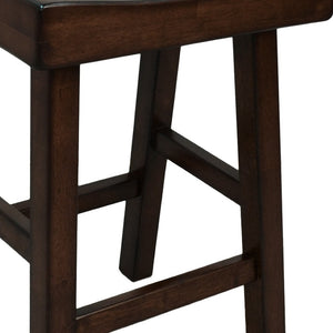 HomeRoots 25" Espresso Solid Wood Backless Bar Chair – Modern Comfort & Style for Your Kitchen or Home Bar 516168