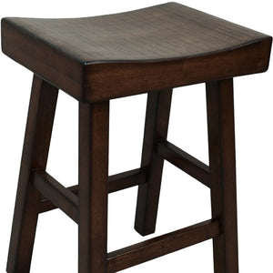 HomeRoots 25" Espresso Solid Wood Backless Bar Chair – Modern Comfort & Style for Your Kitchen or Home Bar 516168