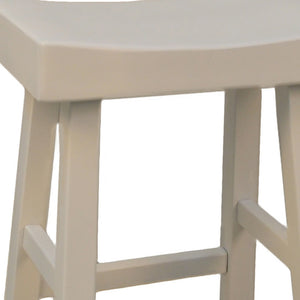 Homeroots 25" Solid Wood Backless Counter Height Bar Chair   516169