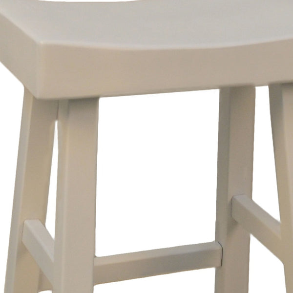 Homeroots 25" Solid Wood Backless Counter Height Bar Chair   516169