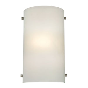 Thomas Lighting Arc Brushed Nickel Wall Sconce with Frosted Glass for Hallway or Dining Room 5161WS/99