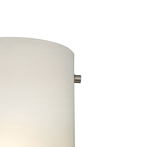 Thomas Lighting Arc Brushed Nickel Wall Sconce with Frosted Glass for Hallway or Dining Room 5161WS/99