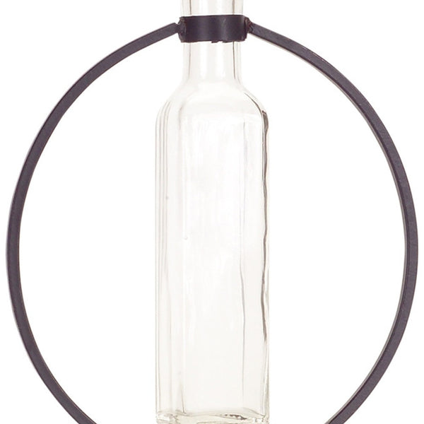 Homeroots Set Of Four Gray Round Metal Wall Vase  Metal 516219