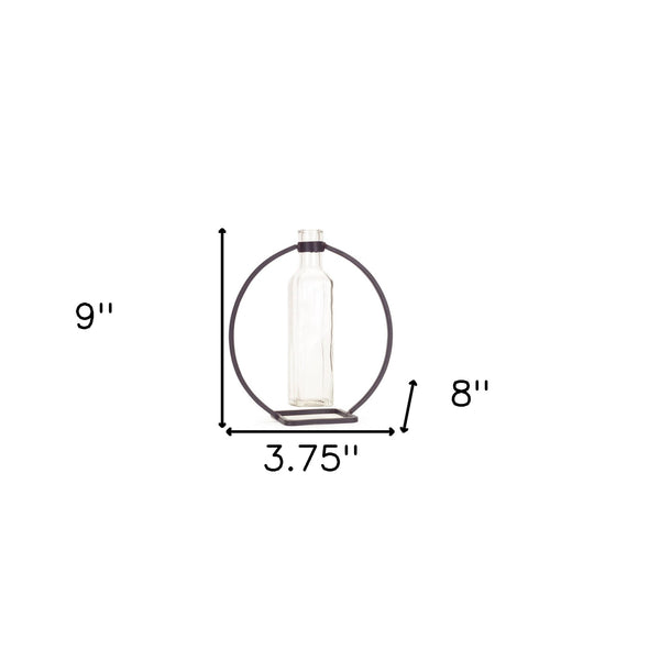 Homeroots Set Of Four Gray Round Metal Wall Vase  Metal 516219