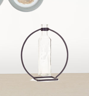 Homeroots Set Of Four Gray Round Metal Wall Vase  Metal 516219