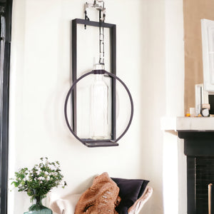 Homeroots Set Of Four Gray Round Metal Wall Vase  Metal 516219